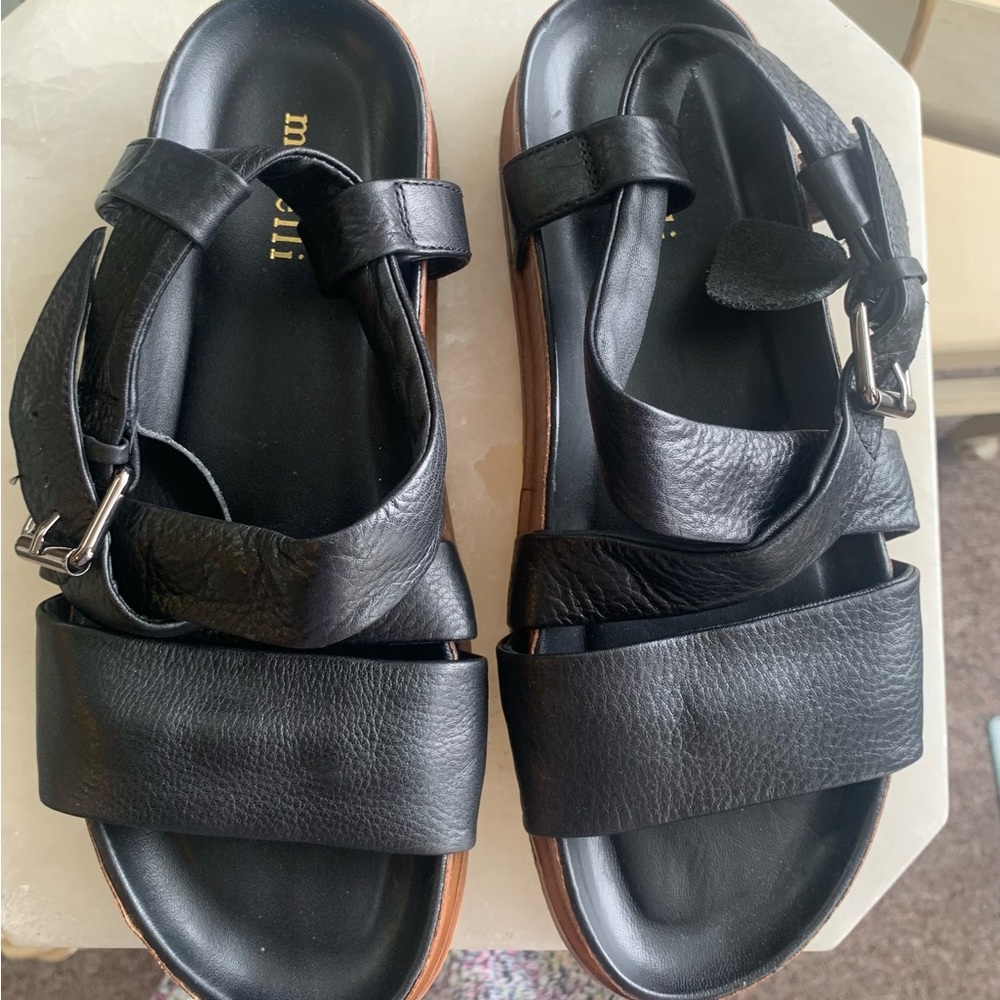 Minelli  Black Leather Women's Sandals
